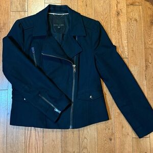 Banana Republic Midnight Blue Leather Jacket